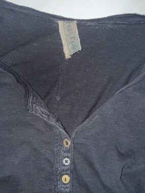 Free People black long sleeve top